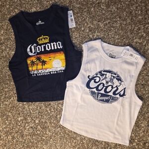 Coors Banquet & Corona Crop Tops Bundle